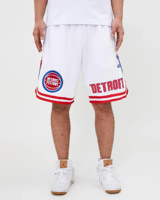 NBA DETROIT PISTONS LOGO PRO TEAM MEN'S SHORT (WHITE)