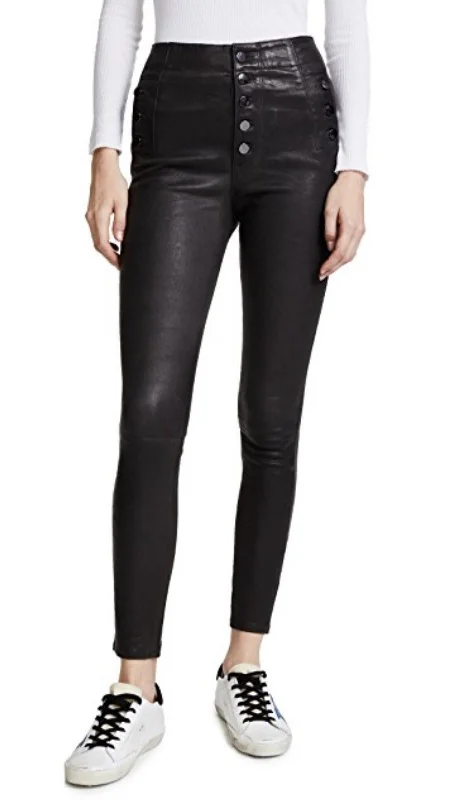 Koza Leathers Women's Real Lambskin Leather Capri Pant WP046