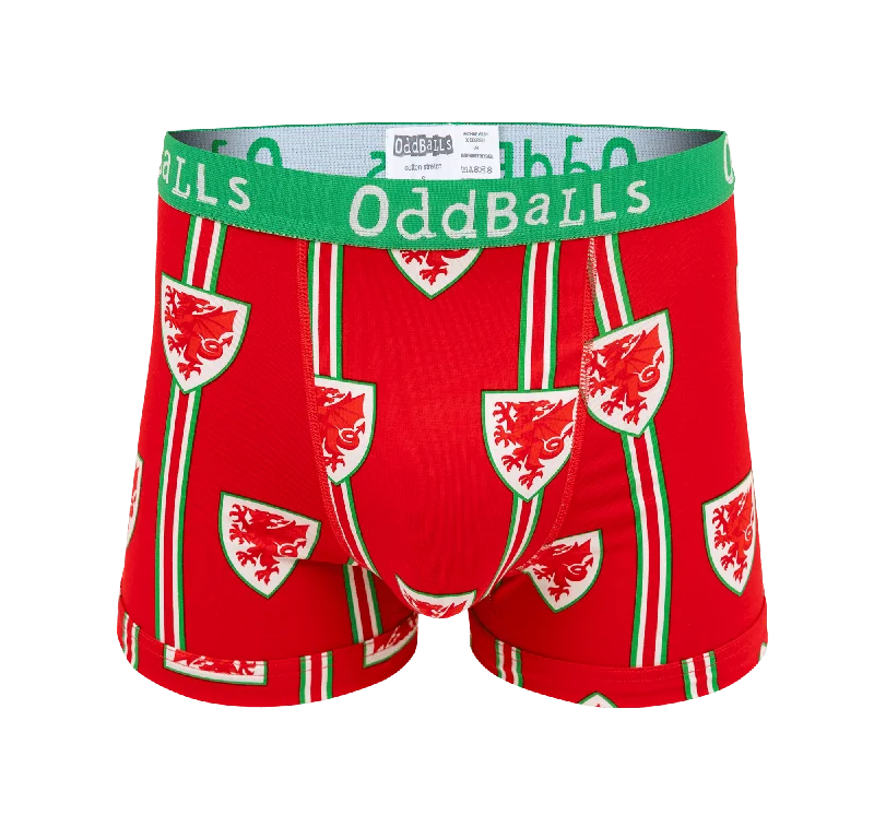 FA Wales Red & Green - Mens Boxer Shorts