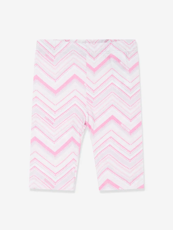 Missoni Baby Girls Zigzag Leggings in Pink