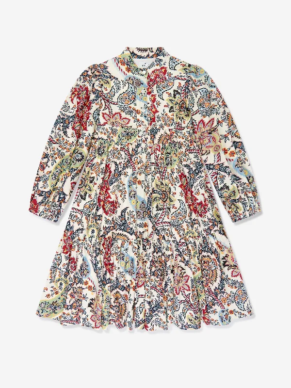 Etro Girls Floral Paisley Dress in Multicolour