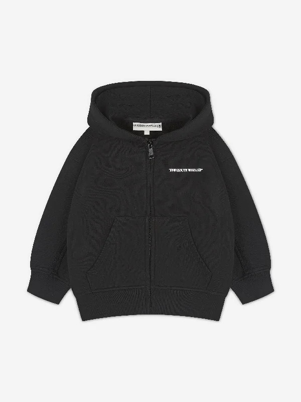 The Couture Club Kids Raw Seam Members Only Zip Up in Black