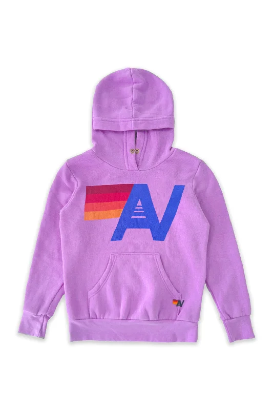 KID'S LOGO PULLOVER HOODIE - NEON PURPLE