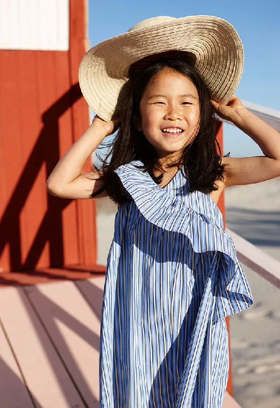 Stripe Frill Short Jumpsuit