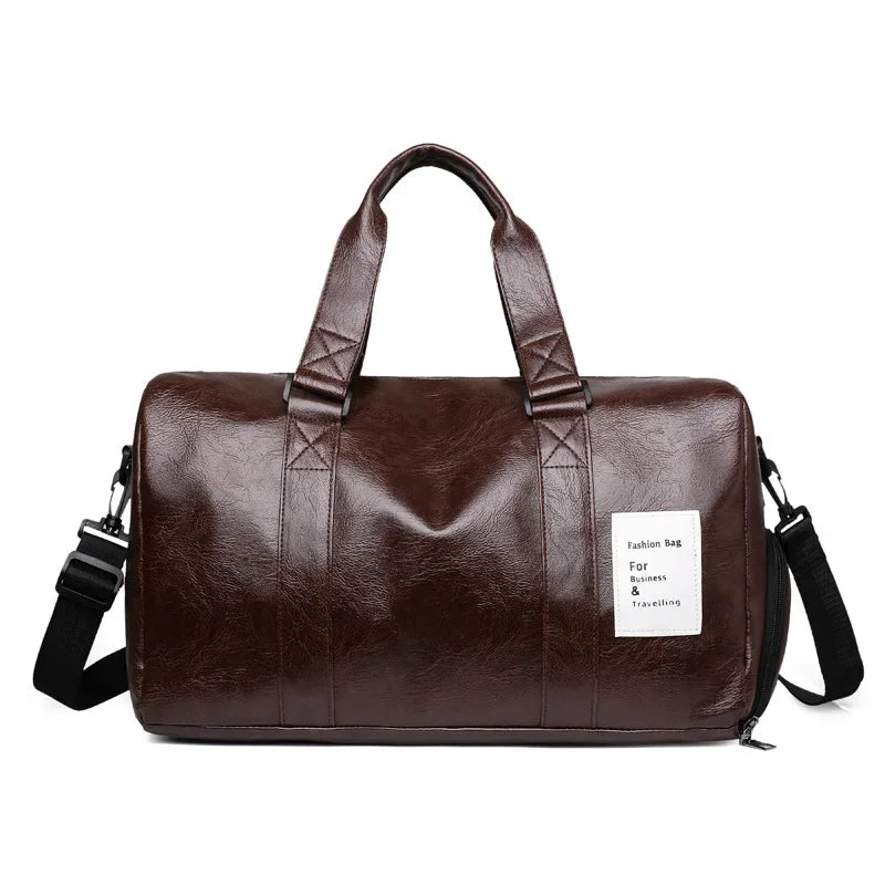 PU Leather Travel Bags Large Capacity -Carry On Luggage.