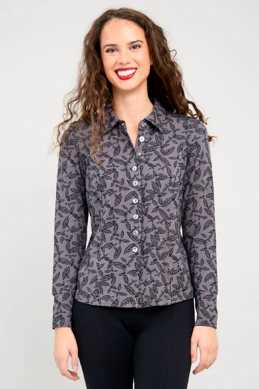 Harley Long Sleeve Top, Tahsis Leaf, Bamboo - Final Sale