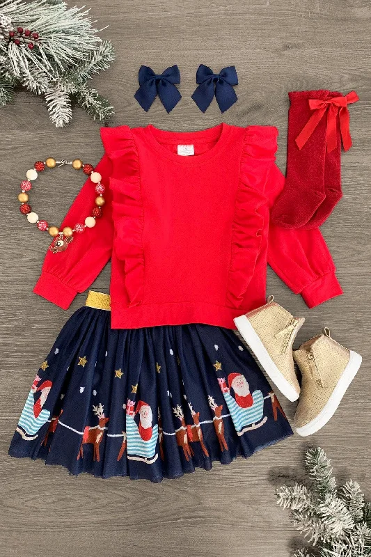 Santa's Sleigh Skirt Set