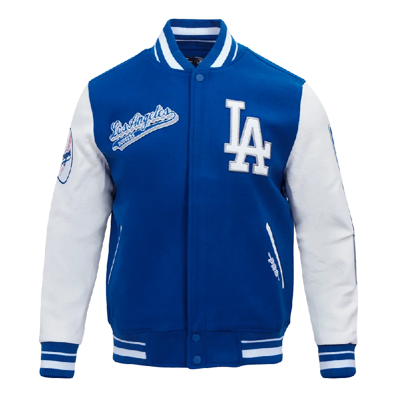 MLB LOS ANGELES DODGERS SCRIPT TAIL MEN'S RIB WOOL VARSITY (DODGER BLUE/WHITE)