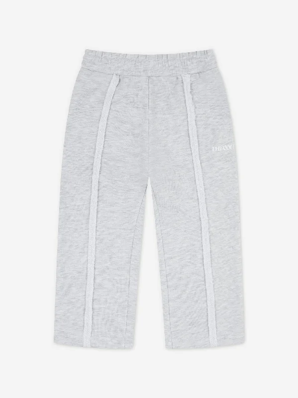 The Couture Club Kids Raw Seam Members Only Joggers in Grey