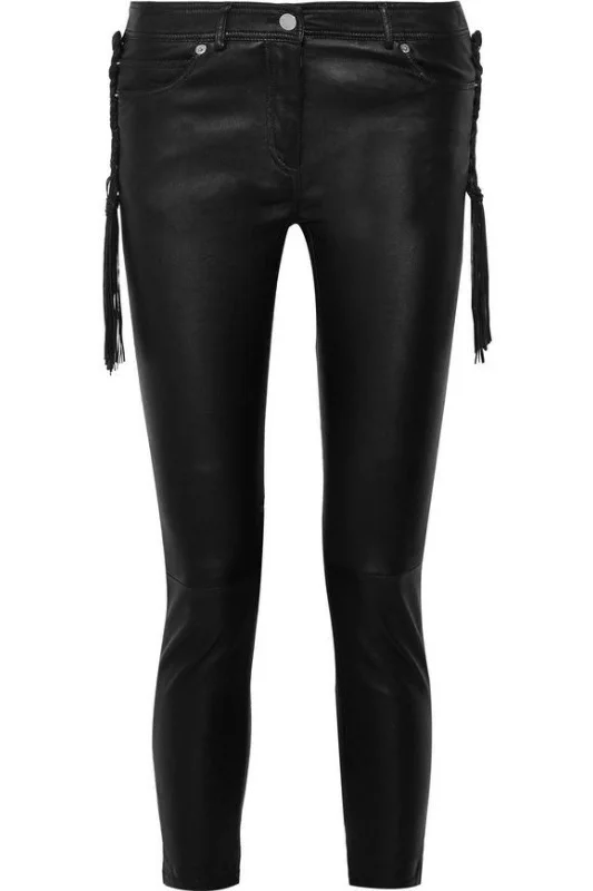 Koza Leathers Women's Real Lambskin Leather Capri Pant WP037