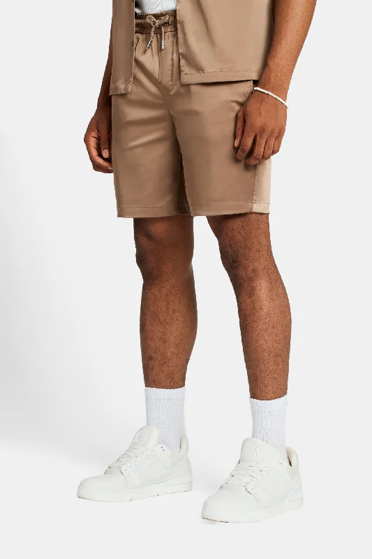 Heavyweight Satin Short - Coffee