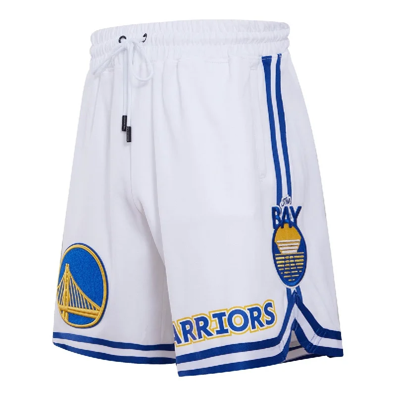 NBA GOLDEN STATE WARRIORS CLASSIC CHENILLE MEN'S SHORT (WHITE)