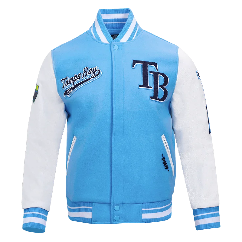 MLB TAMPA BAY RAYS SCRIPT TAIL MEN'S RIB WOOL VARSITY (UNIVERSITY BLUE/WHITE)