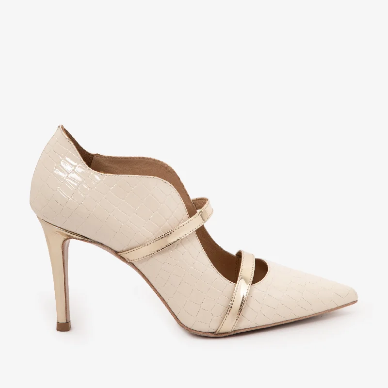 The Annapolis Cream Patent Leather Pump Women Shoe