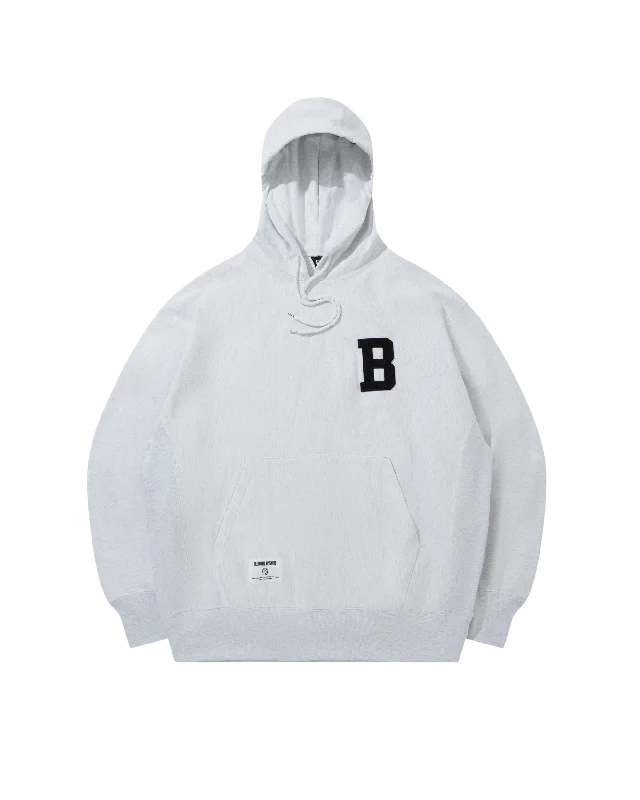 Chenille Logo Cotton Hoodie B