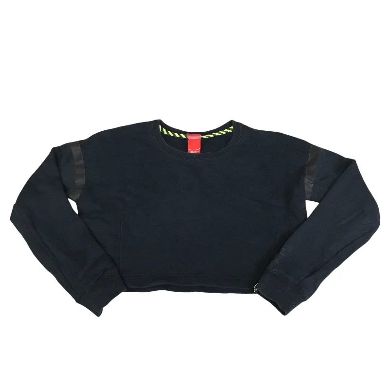 Athletic Top Long Sleeve Crewneck By Nike Apparel In Black, Size: S