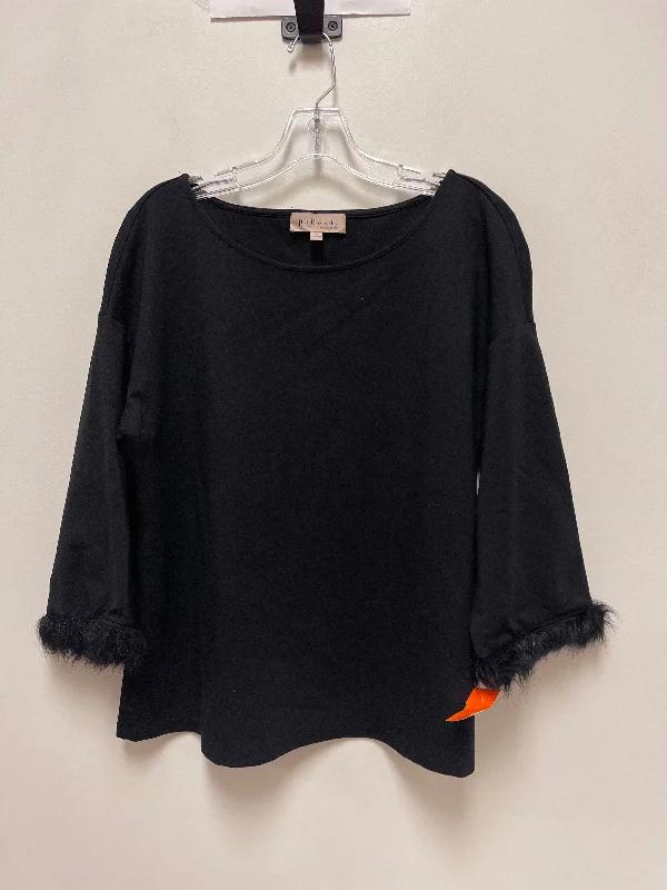 Top Long Sleeve By Philosophy In Black, Size: S