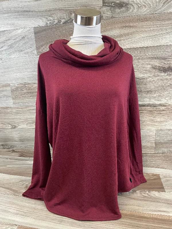 Top Long Sleeve By Lou And Grey In Maroon, Size: L