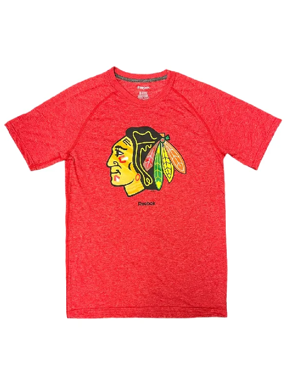 Chicago Blackhawks Reebok Tri-Blend T-Shirt - Red