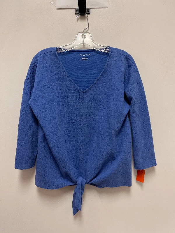 Top Long Sleeve By Talbots In Blue, Size: M