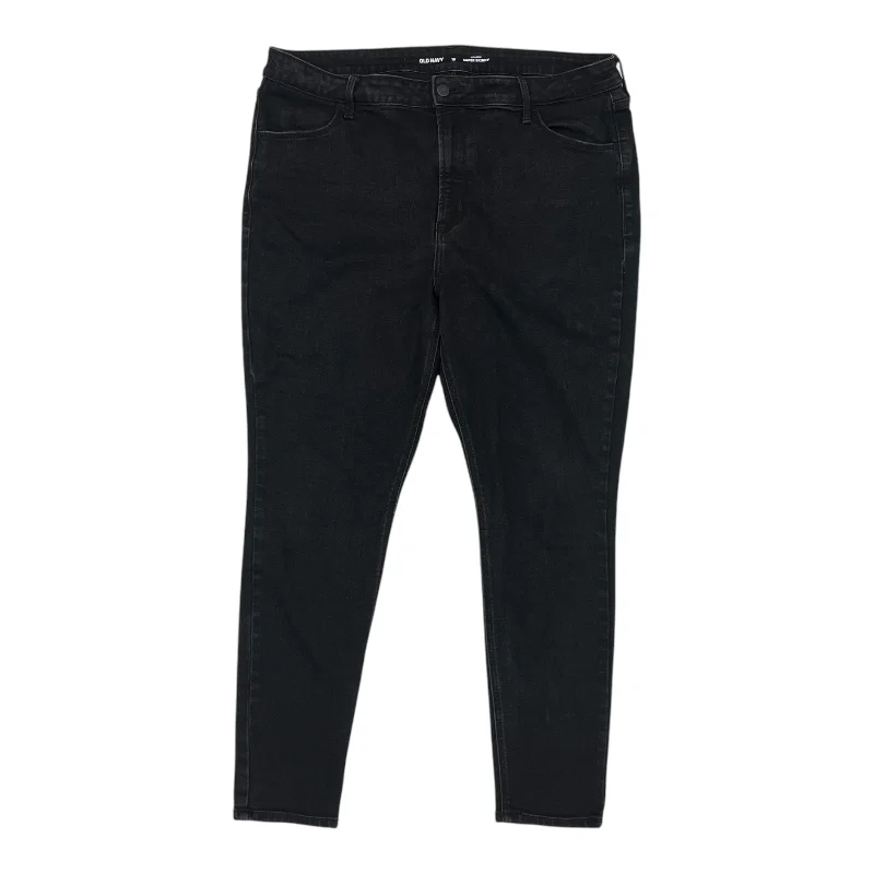 JEANS SKINNY by OLD NAVY In BLACK DENIM, Size: 18