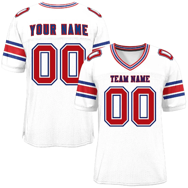 Custom White Personalized Classic Authentic Football Jersey